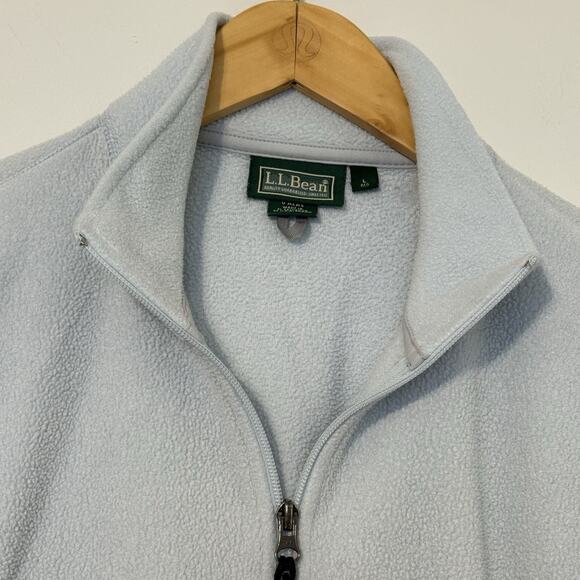L.L.Bean Women’s Full-Zip Fleece Jacket Size L Light Blue Soft Polar Warm - Picture 4 of 11